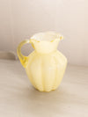 Vintage Fenton Small Yellow Cased Glass Pitcher