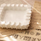 Vintage Fenton Square Milk Glass Hobnail Ashtray Dish