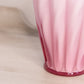 Vintage Fenton Tall White Pink Swirl Cased Glass Vase with Ruffle Edge