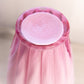 Vintage Fenton Tall White Pink Swirl Cased Glass Vase with Ruffle Edge