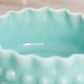 Vintage Fenton Turquoise Milk Glass Hobnail Candy Dish (Bottom Only)