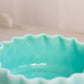 Vintage Fenton Turquoise Milk Glass Hobnail Candy Dish (Bottom Only)