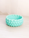Vintage Fenton Turquoise Milk Glass Hobnail Candy Dish (Bottom Only)