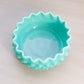 Vintage Fenton Turquoise Milk Glass Hobnail Candy Dish (Bottom Only)