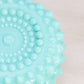 Vintage Fenton Turquoise Milk Glass Hobnail Candy Dish (Bottom Only)