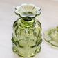 Vintage Fenton Valencia Medium Green Lidded Dish