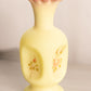 Vintage Fenton Yellow Green Burmese Satin Glass Vase (Glows)