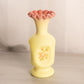 Vintage Fenton Yellow Green Burmese Satin Glass Vase (Glows)