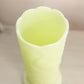 Vintage Fenton Green Custard Uranium Glass Peacock Vase