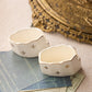 Vintage Fleur-de-lis Ceramic Spoon/Fork Holders (Set of 2)