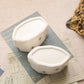 Vintage Fleur-de-lis Ceramic Spoon/Fork Holders (Set of 2)