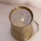 Vintage Floral Etched Brass Handled Bucket