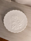 Vintage Imperial Large White Milk Glass Plate with Flower and Border