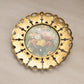 Vintage Flowers in Green Vase Print with Thin Brass Butterfly Frame