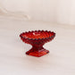 Vintage Footed Oval Amberina English Hobnail Toothpick Holder (Glows)