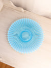 Vintage Fostoria Circular Blue Opalescent Glass Heirloom Plate