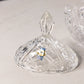 Vintage Fostoria Crystal Lidded Oval Dish with Finial