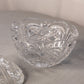 Vintage Fostoria Crystal Lidded Oval Dish with Finial