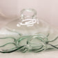 Vintage Fostoria Jamestown Green Glass Handled Dish with Swirl Design