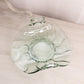Vintage Fostoria Jamestown Green Glass Handled Dish with Swirl Design