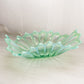 Vintage Fostoria Long Green Oval Opalescent Glass Heirloom Bowl