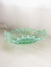 Vintage Fostoria Long Green Oval Opalescent Glass Heirloom Bowl