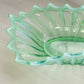 Vintage Fostoria Long Green Oval Opalescent Glass Heirloom Bowl