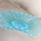 Vintage Fostoria Long Oval Blue Opalescent Glass Heirloom Bowl