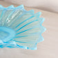 Vintage Fostoria Long Oval Blue Opalescent Glass Heirloom Bowl