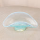 Vintage Fostoria Curved Blue Opalescent Glass Seascape Dish