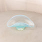 Vintage Fostoria Curved Blue Opalescent Glass Seascape Dish