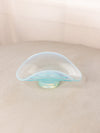 Vintage Fostoria Curved Blue Opalescent Glass Seascape Dish