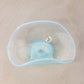 Vintage Fostoria Curved Blue Opalescent Glass Seascape Dish