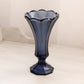 Vintage Fostoria Medium Virginia Dark Blue Glass Vase