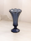 Vintage Fostoria Medium Virginia Dark Blue Glass Vase
