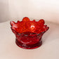Vintage Fostoria Navarre Red Amberina Gold Glass Crown Bowl