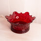 Vintage Fostoria Navarre Red Amberina Gold Glass Crown Bowl