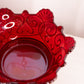 Vintage Fostoria Navarre Red Amberina Gold Glass Crown Bowl