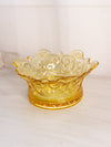 Vintage Fostoria Navarre Yellow Gold Glass Crown Bowl