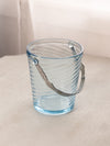 Vintage Fostoria Azure Blue Glass Spiral Optic Ice Bucket