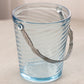 Vintage Fostoria Azure Blue Glass Spiral Optic Ice Bucket