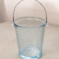 Vintage Fostoria Azure Blue Glass Spiral Optic Ice Bucket