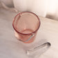 Vintage Fostoria Pink Glass Spiral Optic Ice Bucket with Tongs