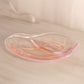 Vintage Fostoria Pink Opalescent Glass Seascape Divided Dish