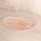 Vintage Fostoria Pink Opalescent Glass Seascape Divided Dish