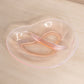 Vintage Fostoria Pink Opalescent Glass Seascape Divided Dish