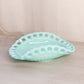 Vintage Fostoria Randolph Aqua Milk Glass Oval Lattice Edge Curved Dish