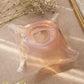 Vintage Fostoria Square Pink Opalescent Glass Seascape Dish
