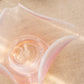 Vintage Fostoria Square Pink Opalescent Glass Seascape Dish