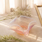 Vintage Fostoria Square Pink Opalescent Glass Seascape Dish